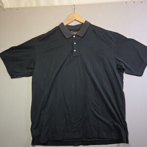 Eagle Dry Goods Co Polo Shirt Men's XXL Black 100% Cotton Short Sleeve Casual